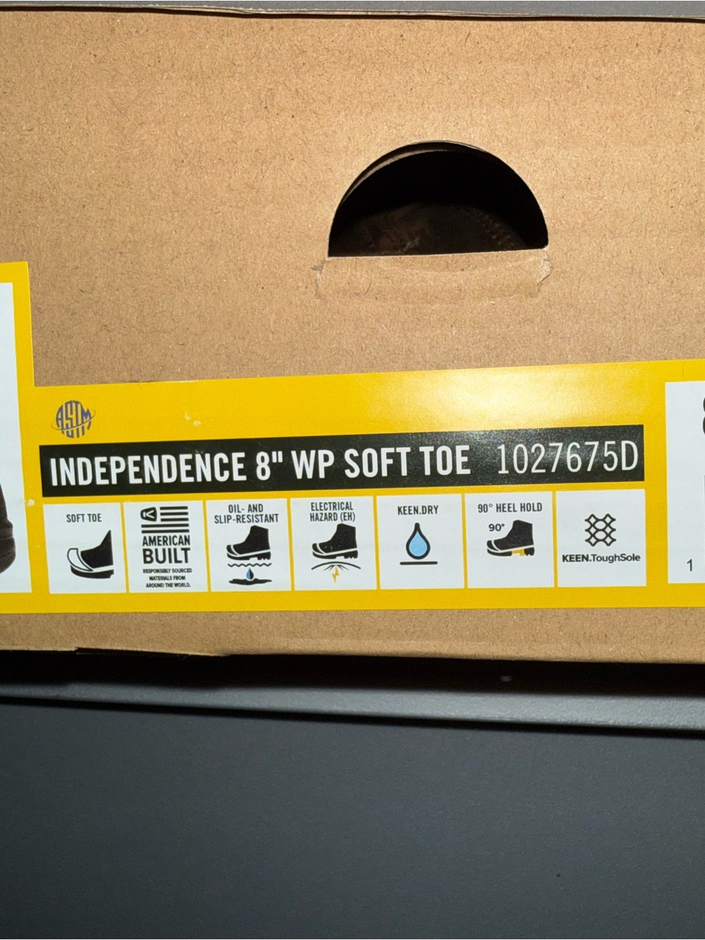 Keen Men's Dark Brown and Black Waterproof Work Boots - Picture 4 of 4